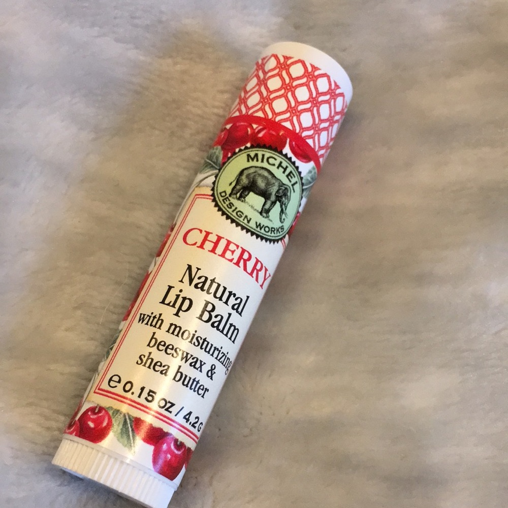 Michel Design Works Cherry Lip Balm NWT .15 oz moisturize shea butter bees wax